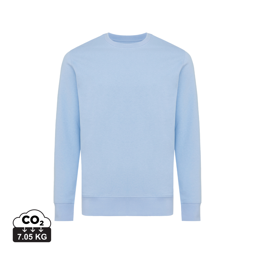 Sweater publicitaire unisexe à col rond coton bio Etosha Iqoniq Sky Blue